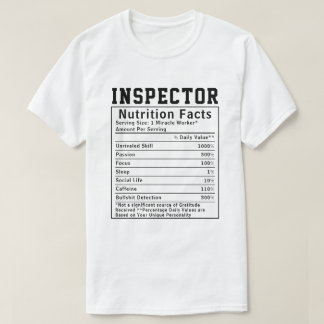 Funny Inspector Nutrition Fakten Mitarbeiter Mitar T-Shirt