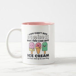Funny Inspiration Ice Creme Life Zitat Sommer Zweifarbige Tasse