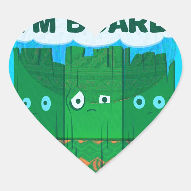 Funny Inspirational Graphic: Ich bin gelangweilt v Herz-Aufkleber (Vorderseite)