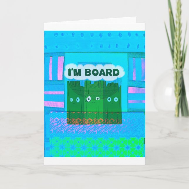 Funny Inspirational Graphic Ich langweile mich Tex Karte (Vorderseite)