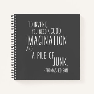 Funny Inspirational Imagination Inventar Zitat Notizbuch