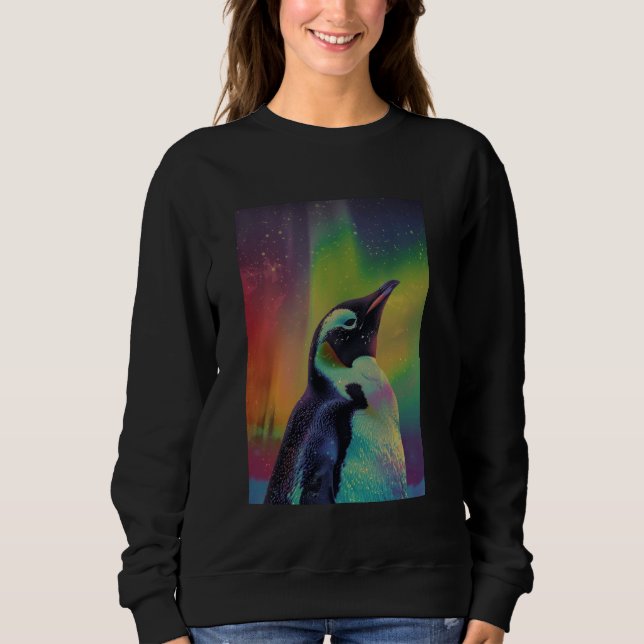 Funny Inspirational Pinguin Retro Graphic Vintag Sweatshirt (Vorderseite)
