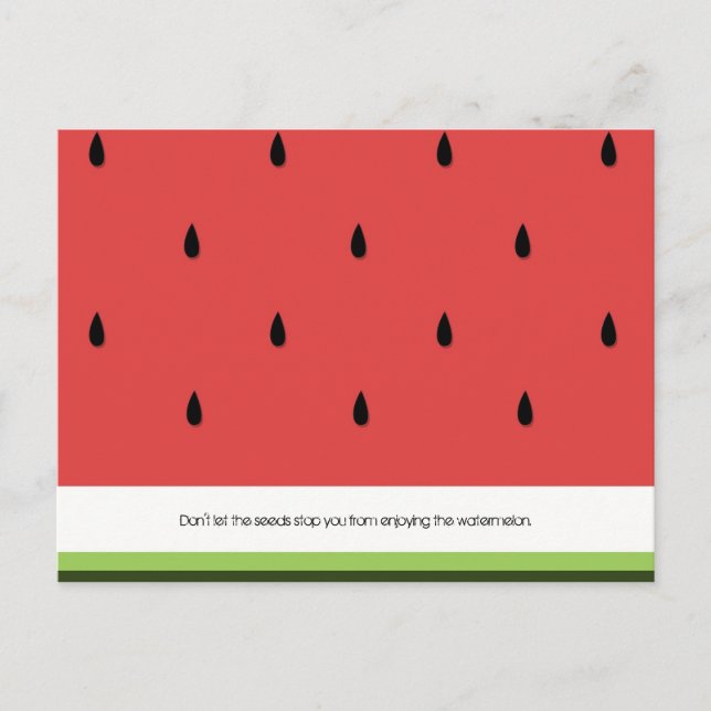 Funny & Inspirational Watermelone Postkarte (Vorderseite)