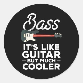 Funny Instrument Bass Gitarre ein Bass Player Runder Aufkleber