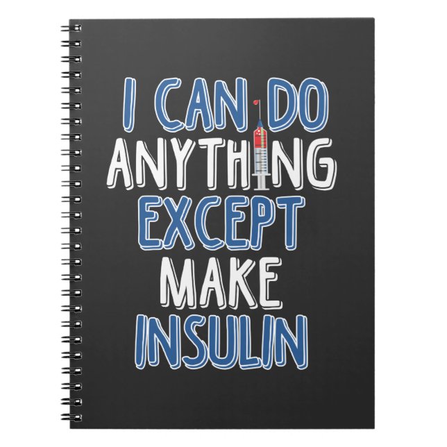 Funny Insulin Diabetic Joke Diabetes Awareness Notizblock (Vorderseite)