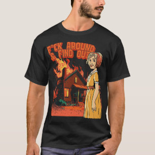 Funny Internet Meme Lächeln Mädchen mit Burning Ho T-Shirt