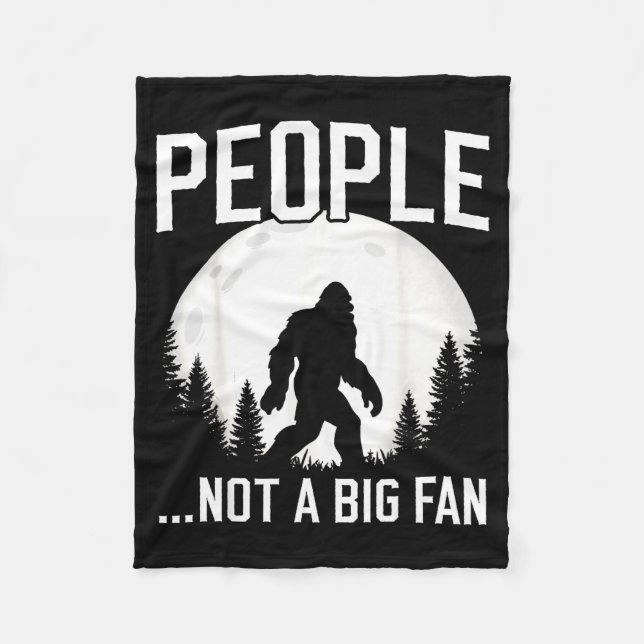 Funny Introvert Bigfoot People Not A Big Fan Dad J Fleecedecke (Vorderseite)