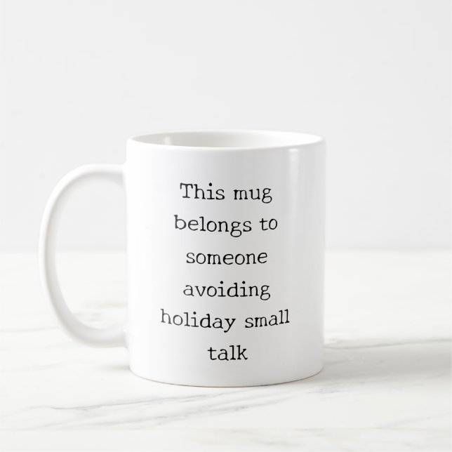 Funny Introvert Christmas Holiday Quote  Kaffeetasse (Links)