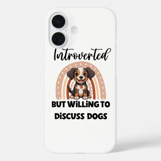 Funny Introvert Dog Lover Quote Case-Mate iPhone Hülle (Rückseite)