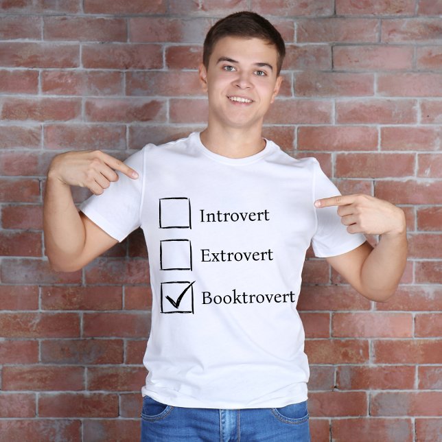 Funny Introvert Extrovert Buchtrovert Buch Lover T-Shirt (Von Creator hochgeladen)