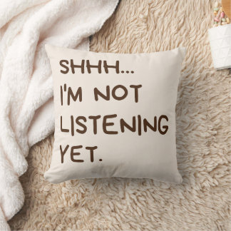 Funny Introvert Pillow - Shhh... Ich höre nicht zu Kissen