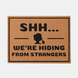 Funny Introvert Spaß Rustic Brown Minimalistisch Fußmatte