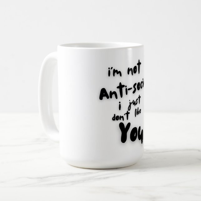 Funny Introvert Sprichwort Kaffeetasse (Vorderseite Links)