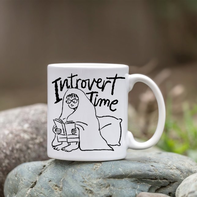 FUNNY INTROVERT TIME TASSE (FUNNY INTROVERT TIME MUG
)
