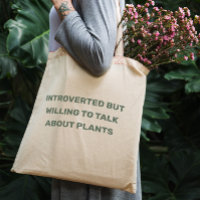 Funny Introverted, aber bereit, über Pflanze zu sp