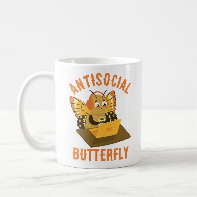 Funny Introvertierte ästhetische antisoziale Schme Kaffeetasse (Links)