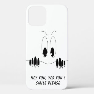 Funny iPhone Case mit Neugier Augen - Lächeln