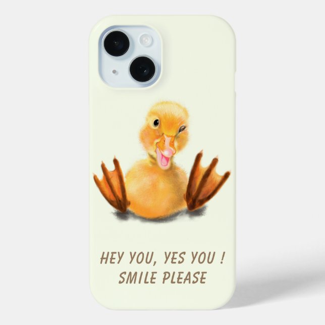 Funny iPhone Case mit spielerisch gelber Ente - Lä (Rückseite)