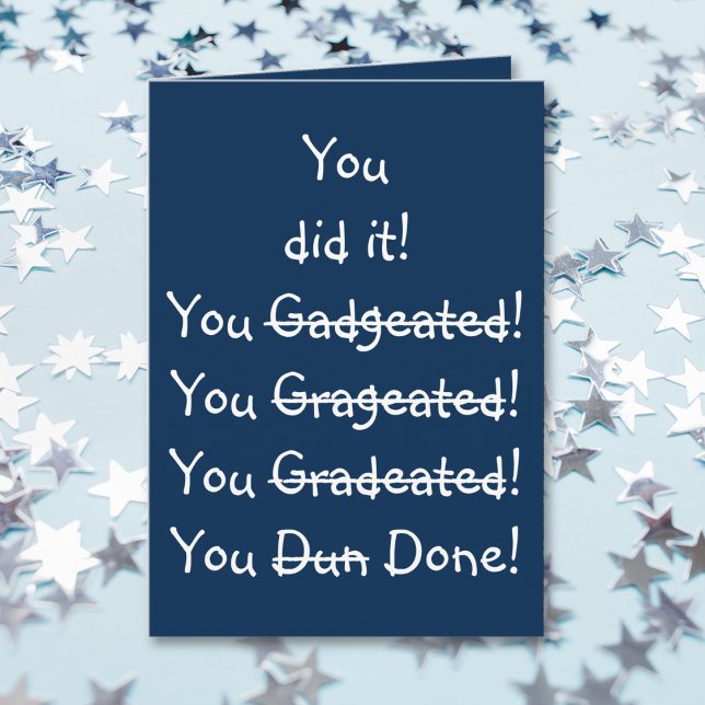 Funny Irbuchstabing Abschluss Herzlichen Glückwuns Karte (Funny Misspelling Graduation Congratulations Humor Card)