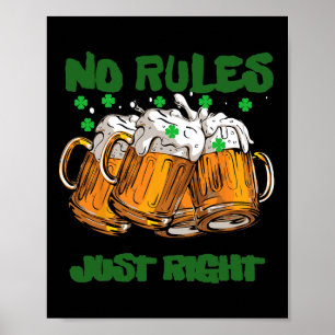 Funny Ireland Irish 4 Leaf St Paddys Poster