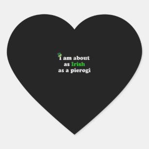 Funny Irish als ein Pierogi Irland Polen Foor Pole Herz-Aufkleber