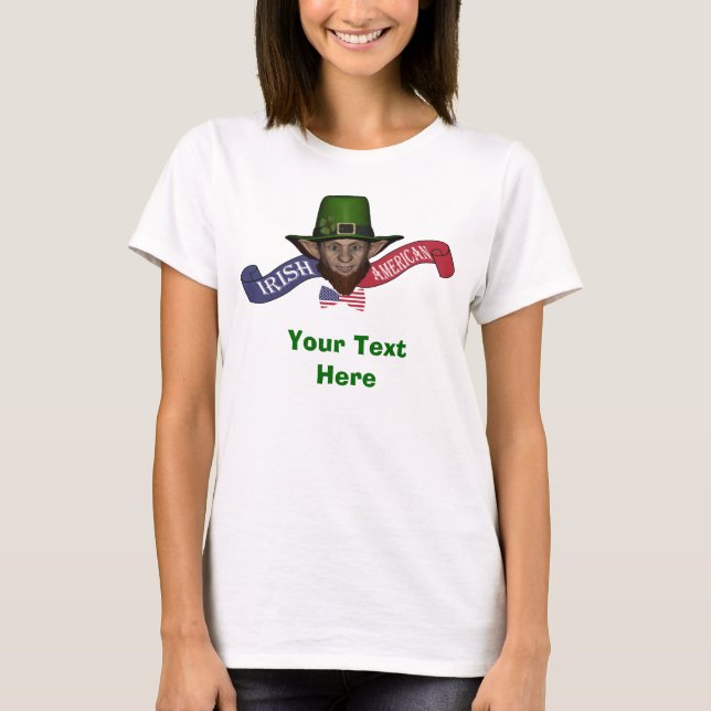 Funny Irish American St Patrick's Day T-Shirt (Vorderseite)