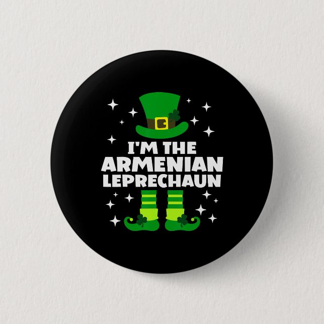 Funny Irish Armenian Leprechaun St Patricks Day Ir Button (Vorderseite)