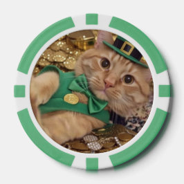 Funny Irish Cat Lucky Poker Chip