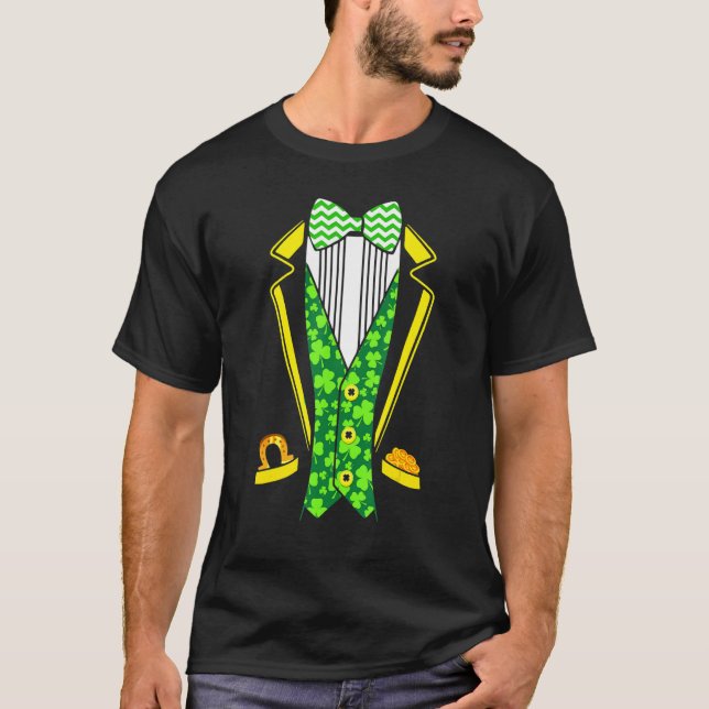 Funny Irish Costume Tuxedo St Patricks Day Boys Ki T-Shirt (Vorderseite)