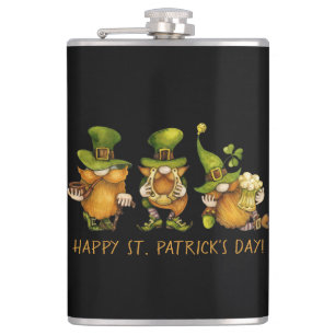 Funny Irish Gnomes Happy St Patrick's Day Flachmann