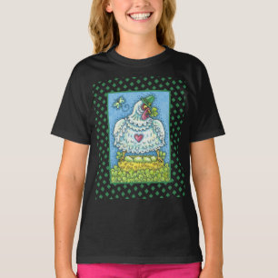 FUNNY IRISH HEN, EIER UND KLEEBLÄTTER NIEDLICH CHI T-Shirt
