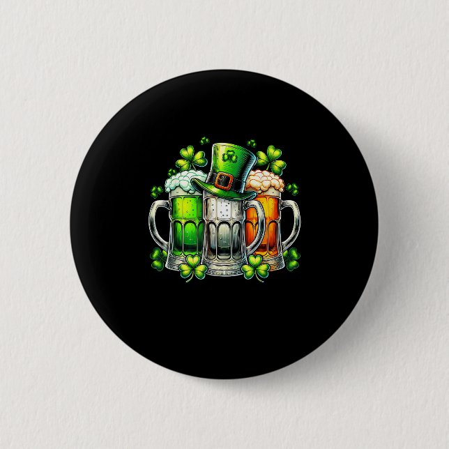 Funny Irish Ireland St Patrick's Day Drinking Part Button (Vorderseite)