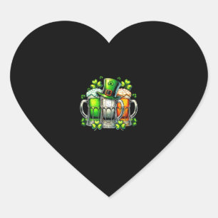 Funny Irish Ireland St Patrick's Day Drinking Part Herz-Aufkleber
