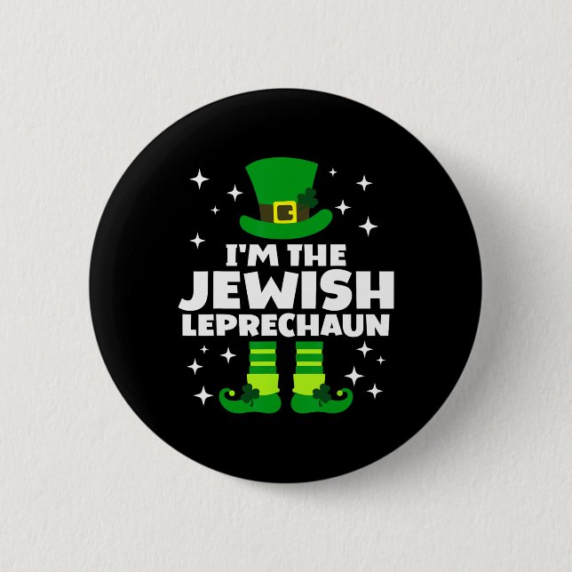 Funny Irish Jewish Leprechaun Happy St Patricks Da Button (Vorderseite)