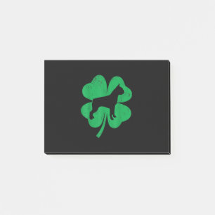 Funny Irish Kleeblatt Leaf Boston Terrier Post-it Klebezettel
