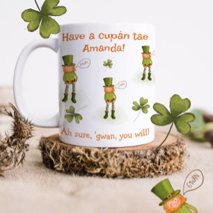 Funny Irish Language Leprechaun Tasse