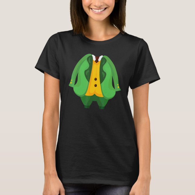 Funny Irish Leprechaun Kostüm Anzug Tuxedo St Patr T-Shirt (Vorderseite)