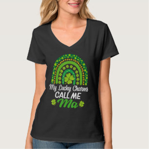 Funny Irish My Lucky Charms Ma Rainbow St Patrick T-Shirt