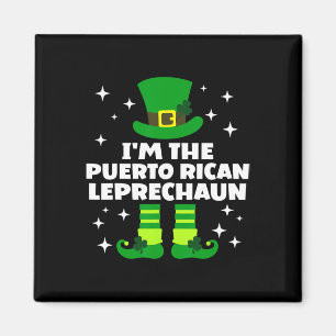 Funny Irish Puerto Rican Leprechaun St Patricks Da Magnet