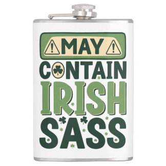 Funny Irish Sass - Sarcastic Irish Pride Flachmann