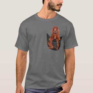 Funny Irish Setter in Your Pocket für Red Setter L T-Shirt