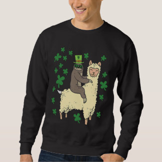 Funny Irish Sloth Llama St Patricks Sweatshirt