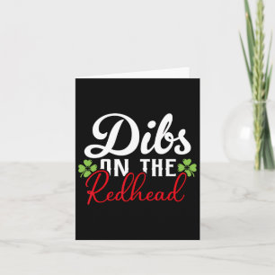 Funny Irish St Patricks Day Kleeblatt Dibs On R Karte