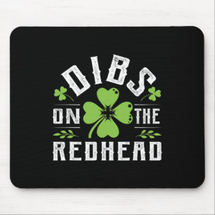 Funny Irish St Patricks Day Kleeblatt Dibs On R Mousepad