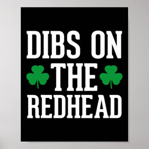 Funny Irish St Patricks Day Kleeblatt Dibs On R Poster