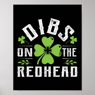 Funny Irish St Patricks Day Kleeblatt Dibs On R Poster