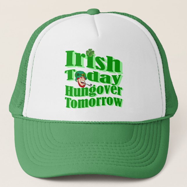 Funny Irish St Patrick's Day Truckerkappe (Vorderseite)