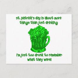 Funny Irish St Patricks Drinks Postkarte