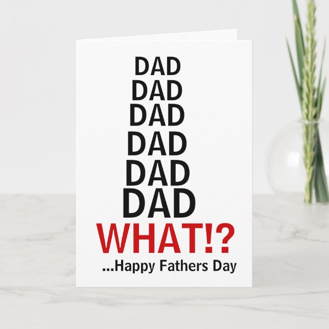 Funny Irritation Vater Vathers Day Card Karte (Vorderseite)