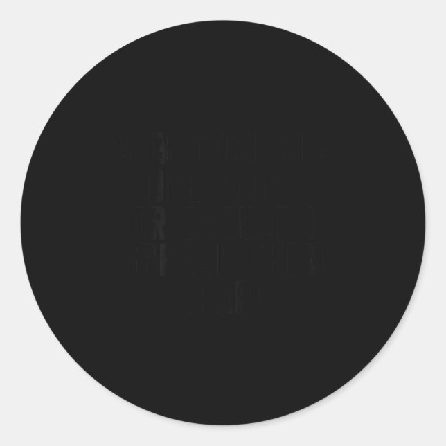 Funny Is Buttcheeks One Word Of Joke Sarcastic Fam Runder Aufkleber (Vorderseite)